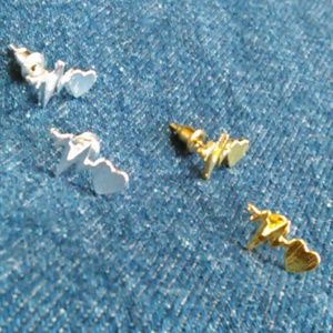 Heart beat earings